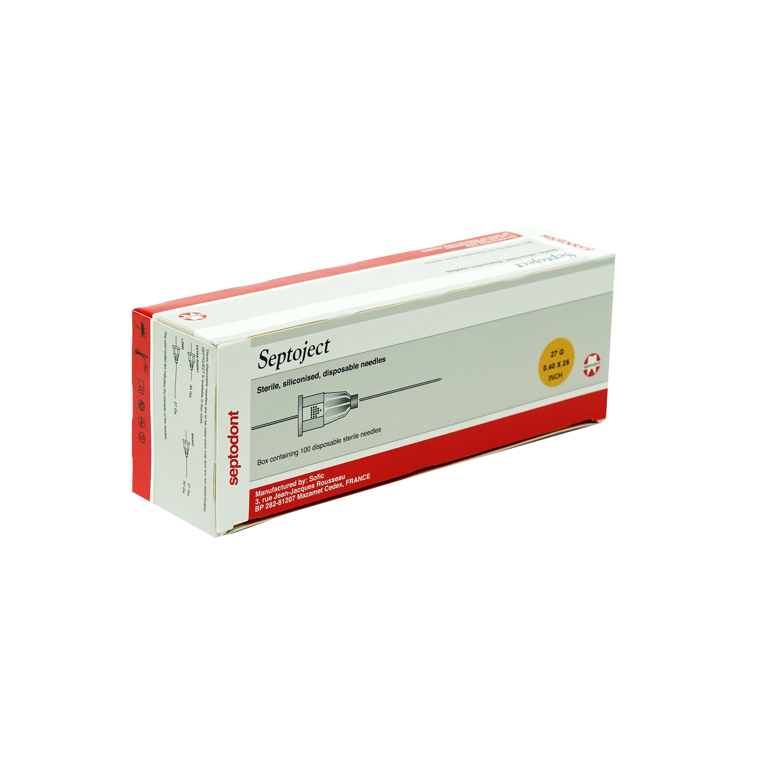 Septodont Septoject Needle 27 Gaje 0.40 X 35